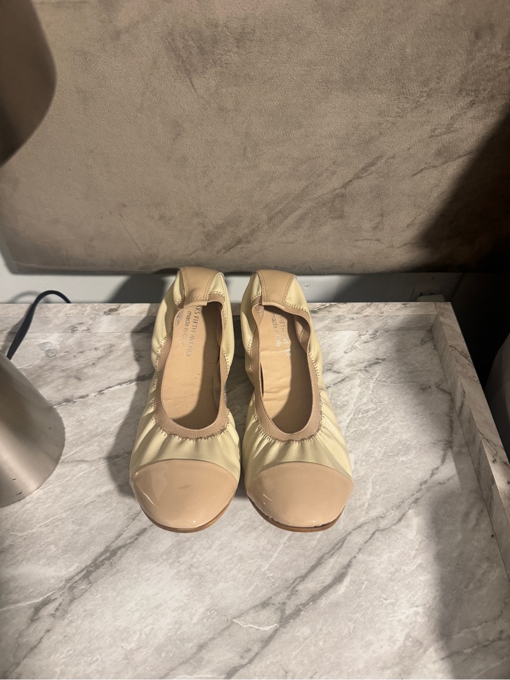 Saks & Fifth Cream Flats